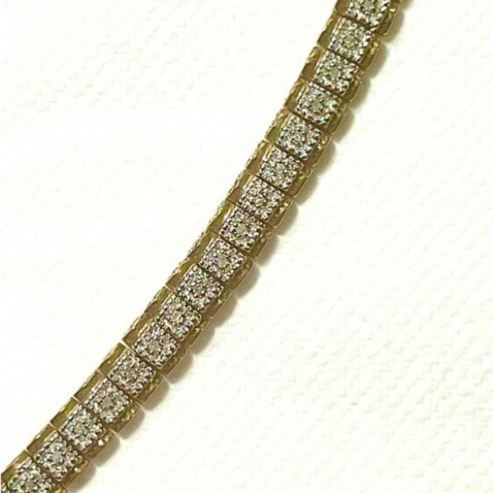 Diamond Accent Bracelet. Stamped 925 SS. - Picture 7 of 7